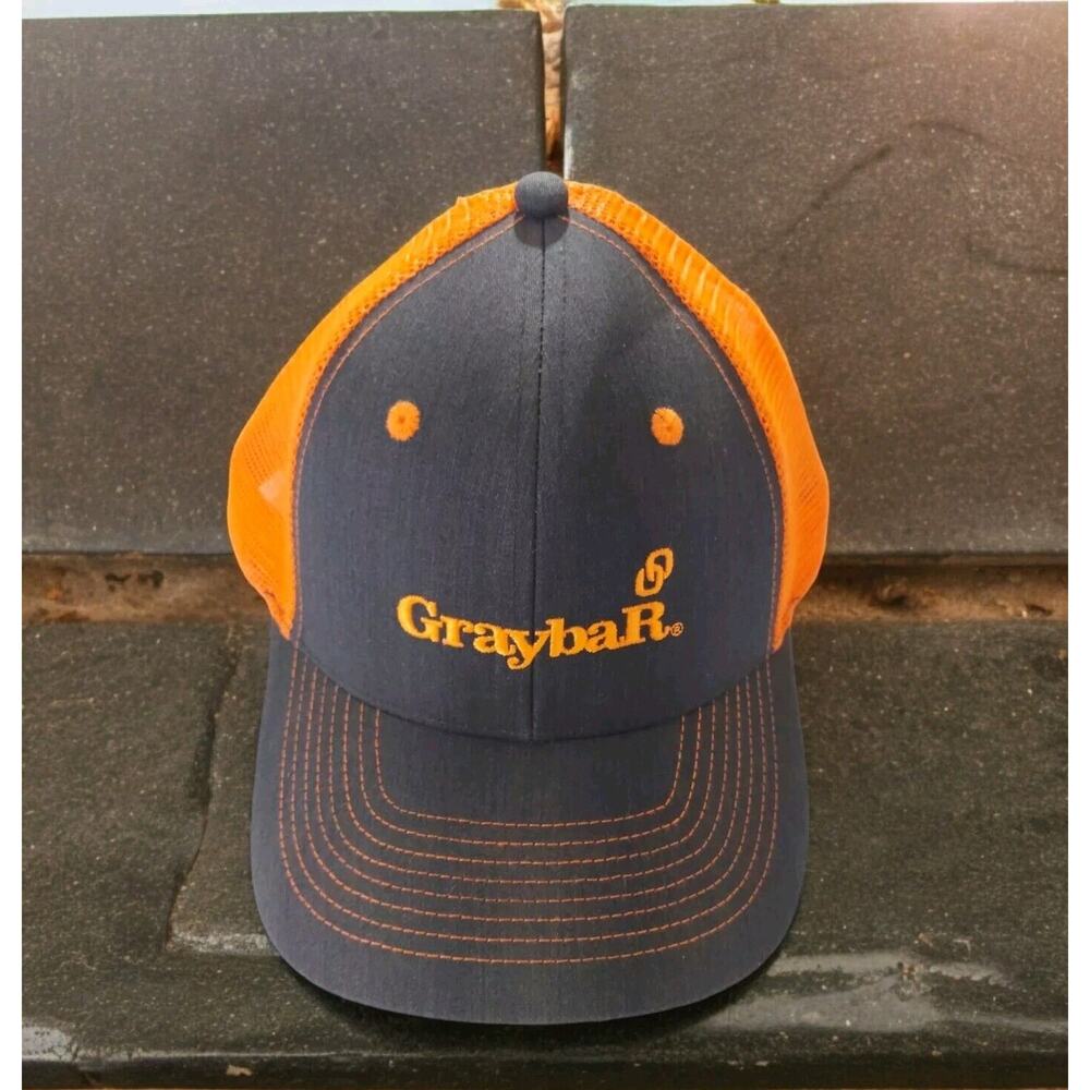 GraybaR Hat ~ One Size~Orange/ Gray ~ Mesh